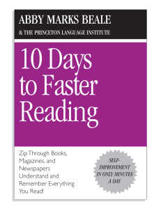 10 Days to Faster Reading: Speed Reading Techniques