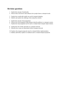 Transport Planning Revision Questions