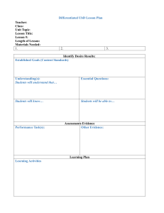 Differentiated UbD Lesson Plan Template