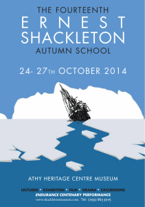 Ernest Shackleton Autumn School 2014 Program