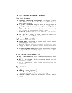 AI Copywriting Research Findings: Skills & Niches