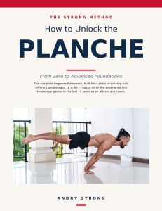 How to Unlock the Planche: A Step-by-Step Guide