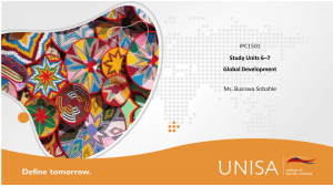 IPC1501 Global Development Study Units 6-7