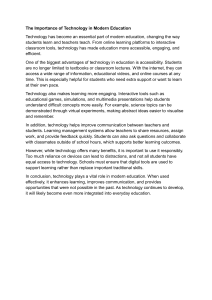 The Importance of Technology in Modern Education