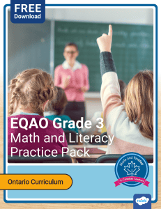 EQAO Grade 3 Math Literacy Practice Pack