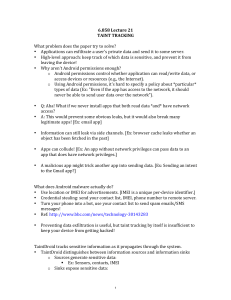 MIT 6.858 Lecture 21: Taint Tracking