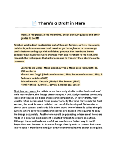Art Drafts: From Sketches to Masterpieces