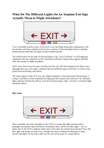 Airplane Exit Sign Lights: What They Mean to Flight Attendants