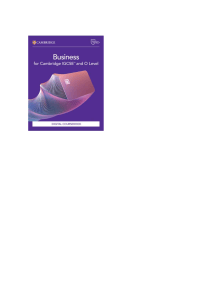 Cambridge Business IGCSE O Level Coursebook