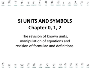 SI Units and Symbols Textbook