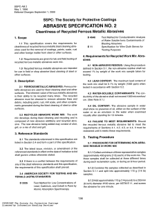 SSPC-AB 2: Recycled Ferrous Abrasive Cleanliness Spec