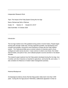 Falaj System Iron Age Impact Research