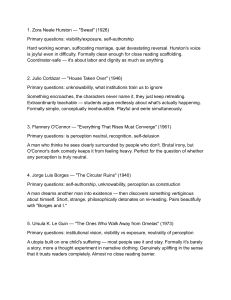 Literary Short Stories for Analysis