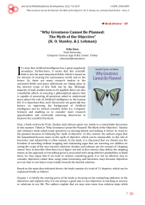 Book Review: Why Greatness Cannot Be Planned
