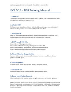 EVR SOP DSR Training Manual