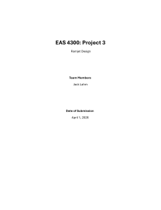 Ramjet Design Project Report: EAS 4300