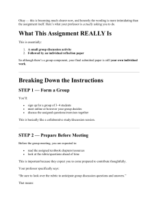 Counseling Assignment Guide: Group Discussion & Reflection