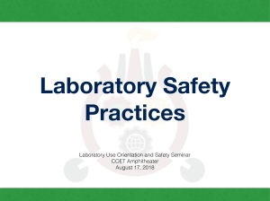 Laboratory Safety Practices Seminar