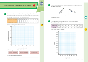 Construct and Interpret Scatter Graphs Worksheet