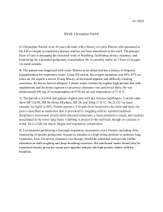 SBAR Report: Cystic Fibrosis Patient Case Study