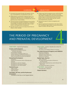 Pregnancy and Prenatal Development Chapter