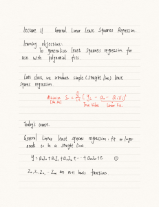Aula 11: Regress&atilde;o Linear M&iacute;nimos Quadrados Geral