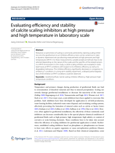 Calcite Scaling Inhibitors at HPHT: Efficiency & Stability