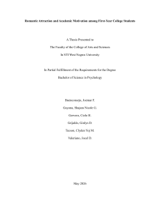 Romantic Attraction and Academic Motivation in First-Year College Students