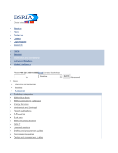 BSRIA Bookshop - Building Services Publications Catalog