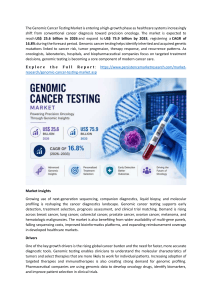 Genomic Cancer Testing Market Report 2026-2033