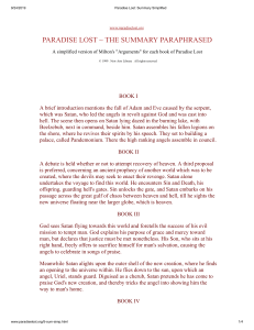 Paradise Lost: Summary Simplified
