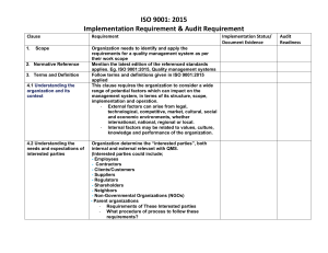 ISO 9001:2015 Implementation & Audit Requirements Guide