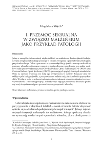 Przemoc seksualna w małżeństwie jako przykład patologii