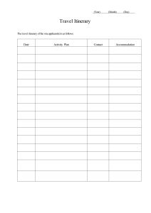 Travel Itinerary Template for Visa Applicants
