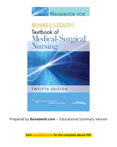 Handbook for Brunner & Suddarth's Medical-Surgical Nursing 12th Ed