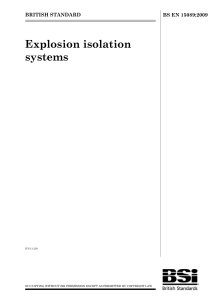 BS EN 15089:2009 Explosion Isolation Systems Standard