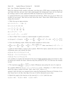 Math 156 Calculus II Homework Assignment
