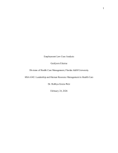 Employment Law Case Analysis: At-Will Termination