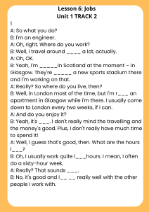 Lesson 6: Jobs - English Dialogue Exercises