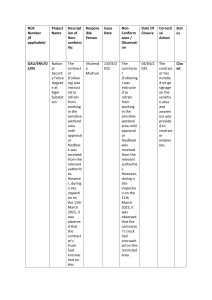 Non-Conformance Report: Security Fence Upgrade at Eiger Substation