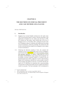 The Doctrine of Judicial Precedent in Singapore Law