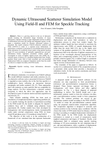 Dynamic Ultrasound Scatterer Simulation Model Using Field-II and FEM