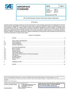 Aircraft Propulsion System Performance Station Designation Standard