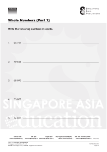 P4 Maths: Whole Numbers (Part 1) Worksheet