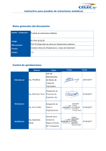 Instructivo para pruebas de estructuras met&aacute;licas