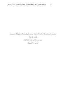 MMPI-2 Test Material and Procedures Evaluation