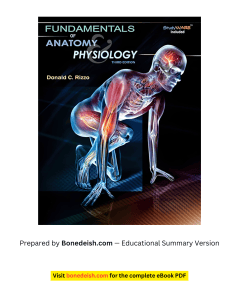 Fundamentals of Anatomy & Physiology 3rd Edition Summary