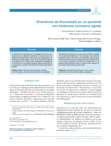 Divert&iacute;culo de Kommerell en s&iacute;ndrome coronario agudo