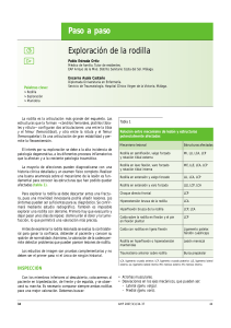 Gu&iacute;a paso a paso de exploraci&oacute;n de rodilla