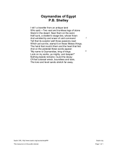 Ozymandias by P.B. Shelley - Poem Text